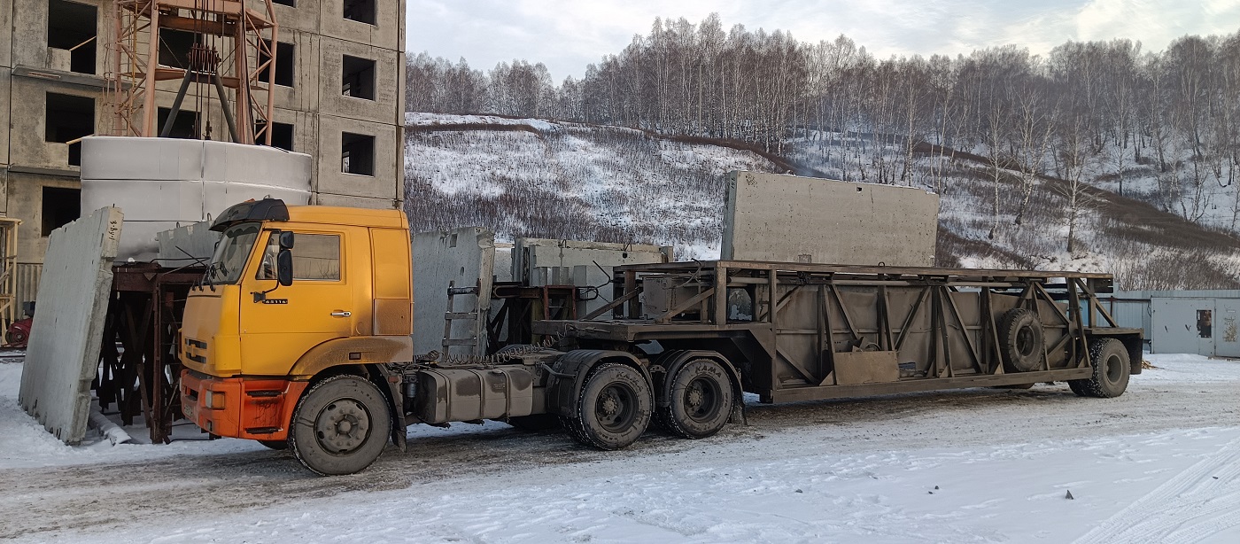 Аренда и услуги панелевозов для перевозки ЖБИ изделий в Сорочинске